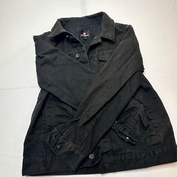 Men’s Vintage South Pole Black Size Large Denim Jacket - Picture 5 of 6